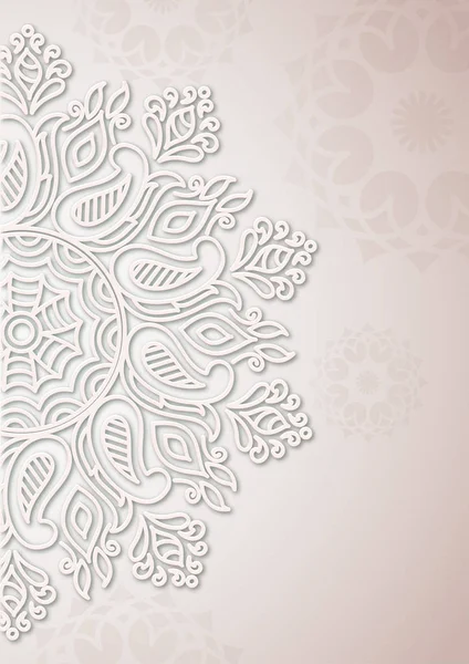 Design Mandala Motifs Floraux Sur Fond Sans Couture — Image vectorielle