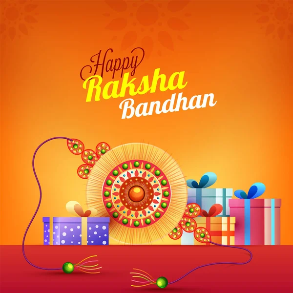 Rakhi 印度兄弟姐妹节罗刹 Bandhan — 图库矢量图片