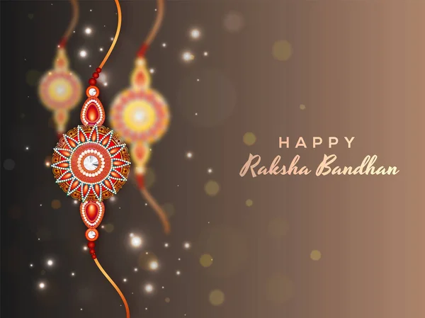 Rakhi Indisches Bruder Und Schwester Festival Raksha Bandhan Konzept — Stockvektor