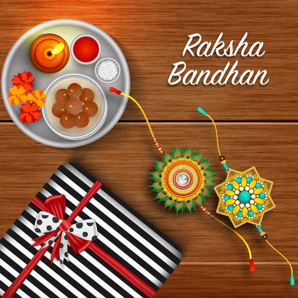 Rakhi Indyjski Siostra Brat Festiwal Koncepcja Raksha Bandhan — Wektor stockowy