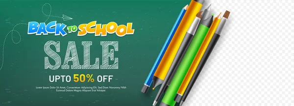 Upto Penawaran Diskon Untuk Header Back School Sale Atau Desain — Stok Foto