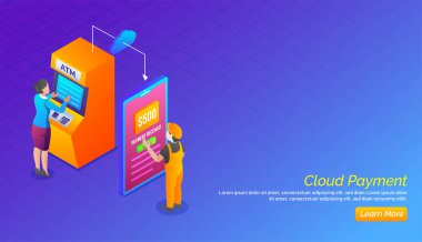 Bulut ödeme kavramı, Online modlar için Atm den para transfer. 
