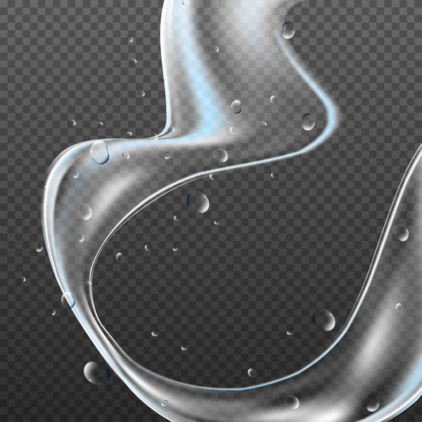 Water Splash Transparante Achtergrond — Stockvector