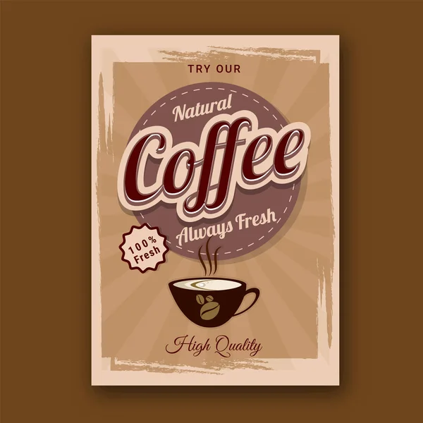 Stile Vintage Caffè Menu Card Design — Vettoriale Stock