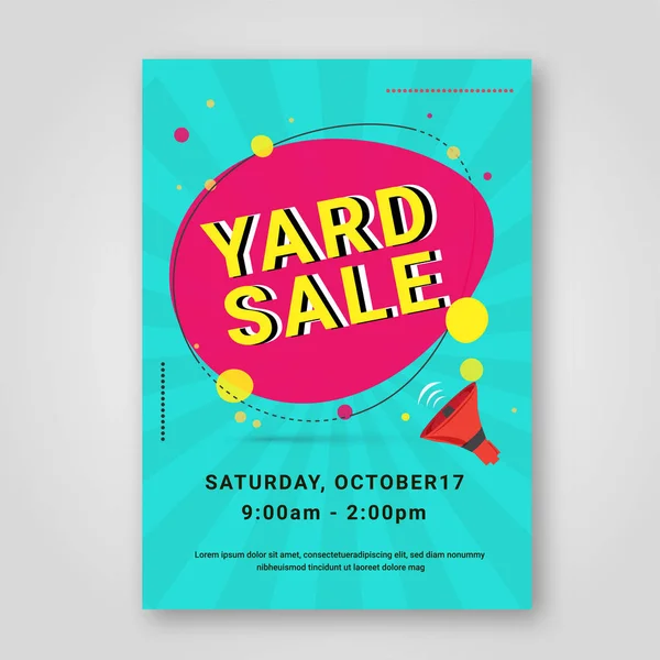 Garage Sale or Yard Sale Vintage Style Poster.