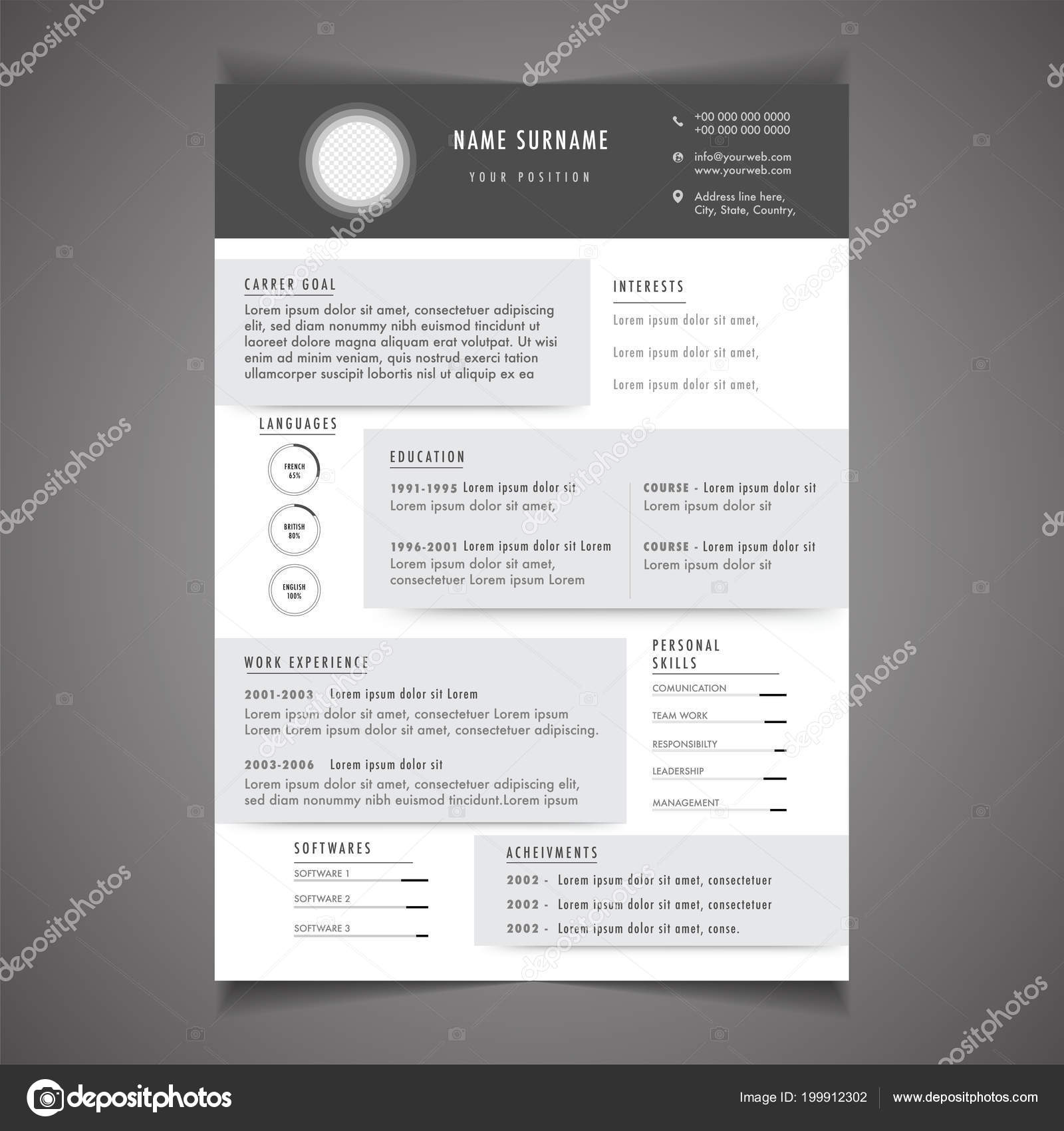 Шаблон Резюме Использоваться Бланк Сопроводительное Письмо.