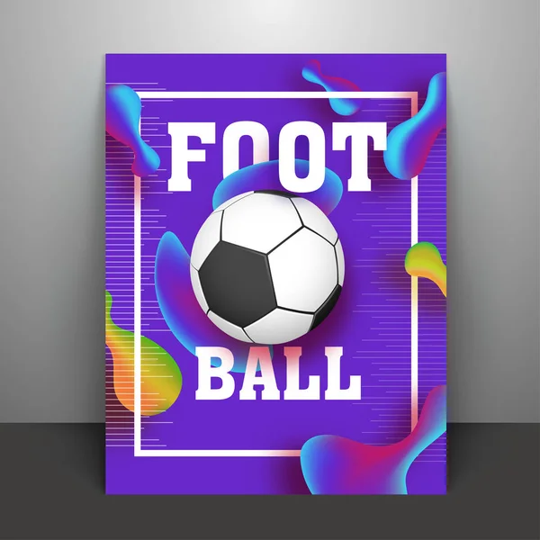 Voetbal Glanzende Abstracte Achtergrond — Stockvector