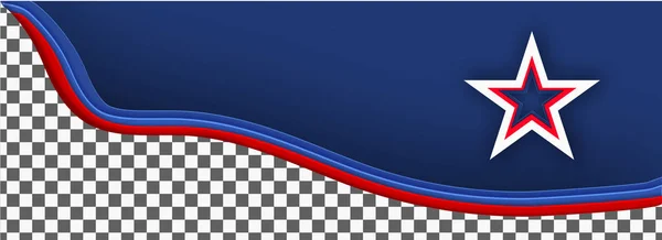 Webbplats Header Eller Banner Design Stjärna Amerikanska Flaggan Bakgrund — Stock vektor