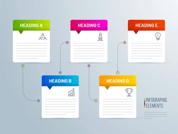 Níveis Estilo Nota Pegajosa Elementos Infográficos Para Negócio Conceito Sucesso —  Vetores de Stock