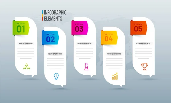 Infographic Design Workflow Layout Business Concept Levels Steps — Stock Vector