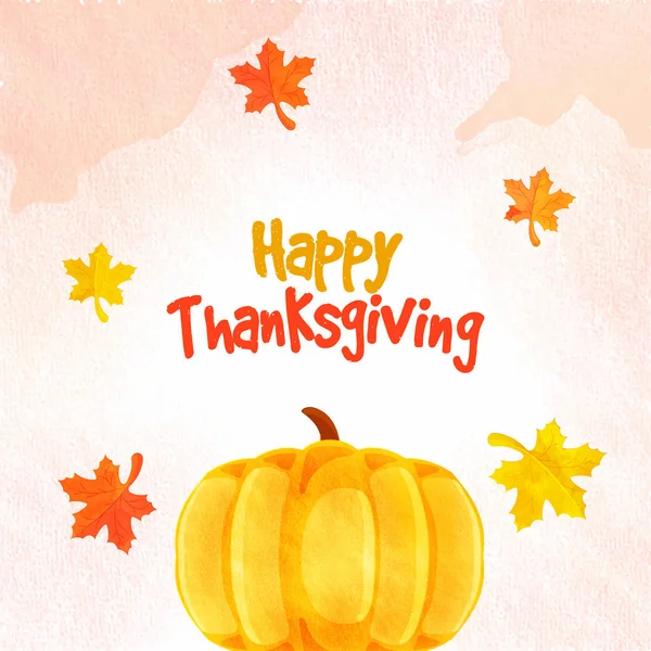 Dynia Jesiennych Liści Urządzone Tło Dla Koncepcji Happy Thanksgiving Day — Wektor stockowy