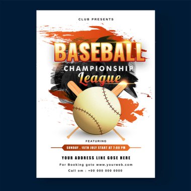 Creative Baseball Championship League Flyer Or Poster Design With Time Date And Venue Details Premium Vector In Adobe Illustrator Ai Ai Format Encapsulated Postscript Eps Eps Format