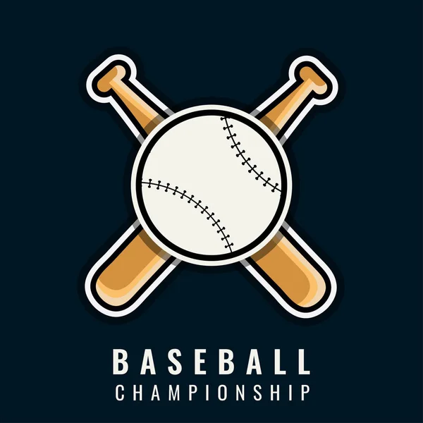 Plantilla Campeonato Béisbol Diseño Volante Para Concepto Torneo Deportivo — Archivo Imágenes Vectoriales