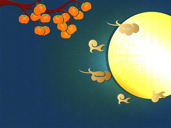 Modello Senza Soluzione Continuità Chuseok Festival Celebrazione Sfondo Con Illustrazione — Vettoriale Stock