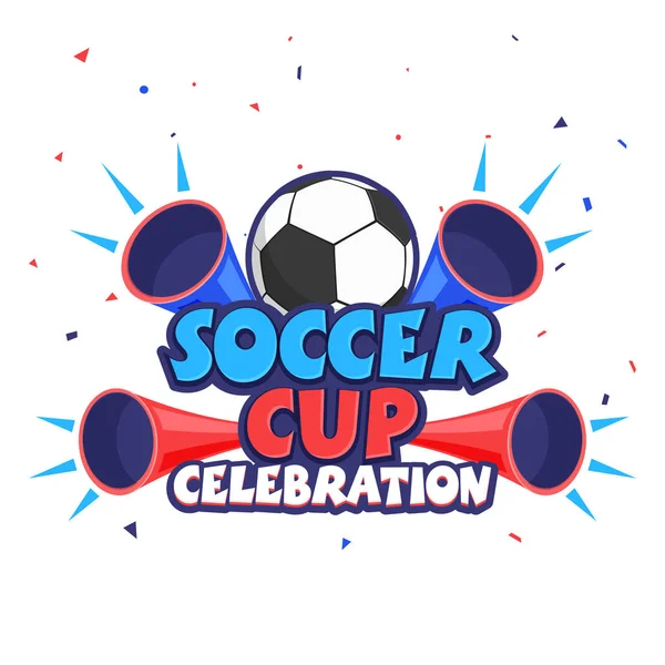 Soccer Cup Celebration Concept Soccer Winner Background — Stock Vector