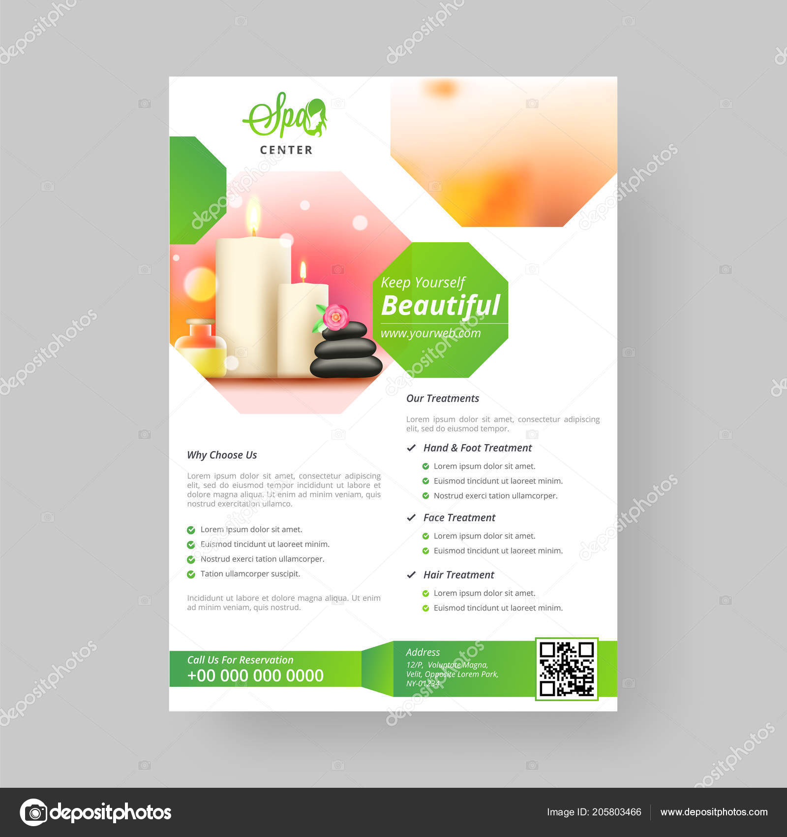 spa centro modelo folheto projeto para conceito marketing vetores