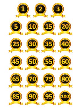 Zarif siyah ve altın rozet tasarım topluluğu.