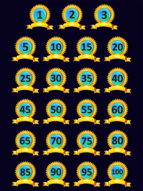 Zarif altın rozet tasarım topluluğu.