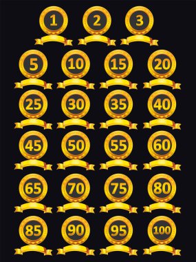 Zarif altın rozet tasarım topluluğu.