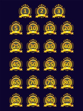 Zarif altın rozet tasarım topluluğu.