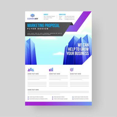 Pazarlama önerisi iş el ilanı tasarımı reklam konsepti için.