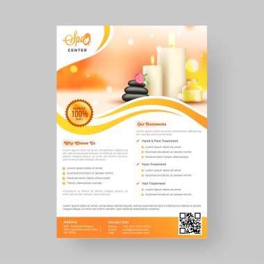 Reklam kavramı şablonu veya el ilanı tasarımı için spa % 100 sonuç güvencesi ile.