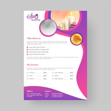 Reklam kavramı şablonu veya el ilanı tasarımı için spa ürün görüntü alanı olan.