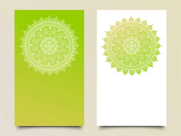 Glossy Mandala Design Two Different Color Options — Stock Vector