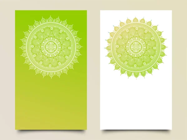 Diseño Brillante Mandala Dos Opciones Color Diferentes — Vector de stock