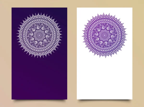 Schöne Florale Einladungskarten Zwei Farbvarianten — Stockvektor