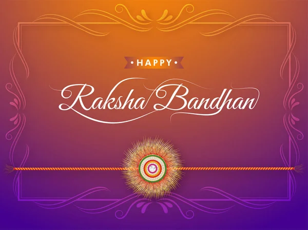 Raksha Bandhan Celebration Background Beautiful Rakhi Wristband Festival Celebration — Stock Vector