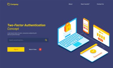 kodu girdikten sonra başarıyla 3d çizim oturumu açma penceresi, onay kodu ile akıllı telefon, giriş ile dizüstü. İki faktörlü kimlik doğrulama için duyarlı web şablonu tasarım.