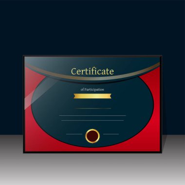 Gri ve kırmızı boş katılma belgesi veya şablonu tasarım.