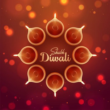 Işıklı kandil en iyi görünümü üzerinde ünal (mutlu) Diwali celebration konsepti için parlak arka plan bulanık. Tebrik kartı tasarımı olarak kullanılabilir.