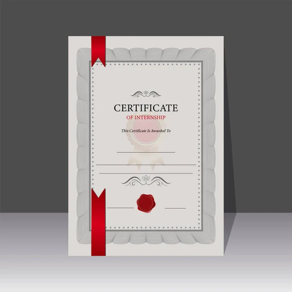 Vintage Style Certificate Best Diploma Award Template Design Con Spazio — Vettoriale Stock