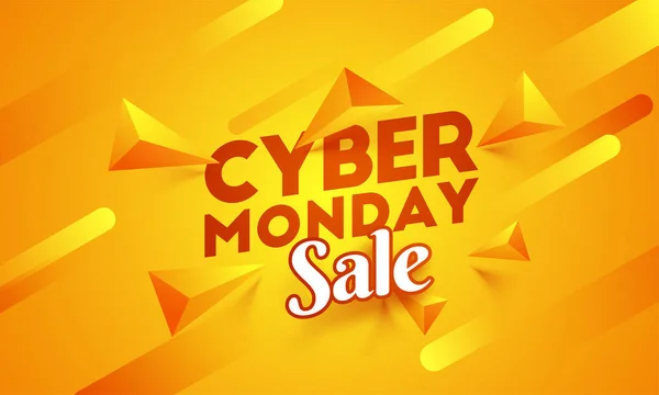 Cyber Monday Venta Cartel Plantilla Diseño Con Elementos Abstractos Sobre — Archivo Imágenes Vectoriales