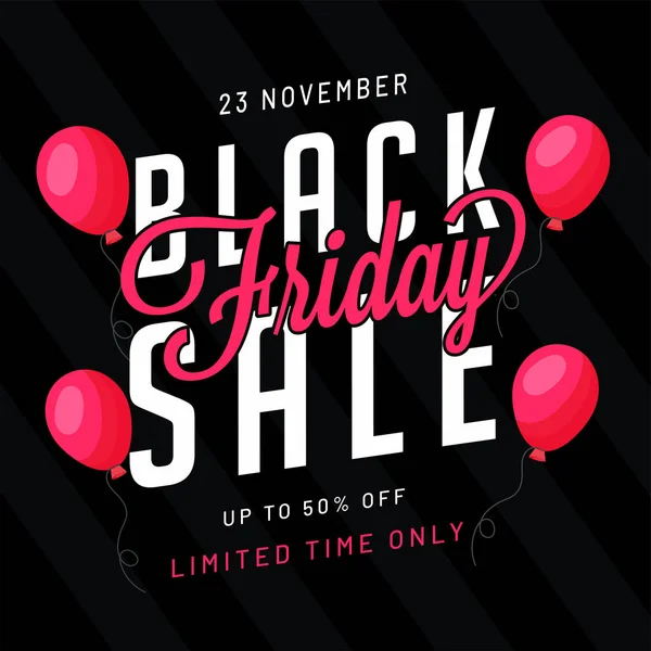 Sınırlı Bir Süre Satılık Şablonu Veya Ilanı Tasarım Black Friday — Stok Vektör