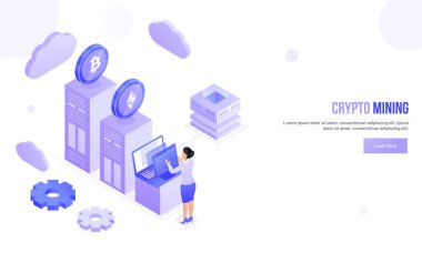 Lady Programcı veya dizüstü bilgisayar, arka plan sunucularda kripto incelemesi ile bağlı büyük kripto sunucuları üzerinde çalışan Kullanıcı.