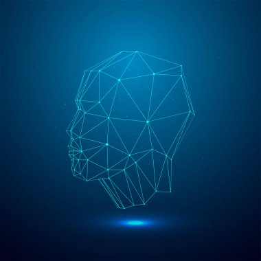 Biyometrik kimlik veya yüz tanıma sistemi kavramı.