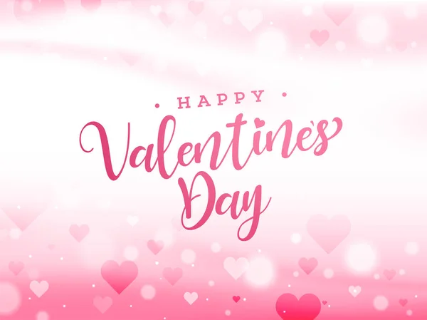 Happy Valentine Day Concept Avec Des Formes Coeur Sur Fond — Image vectorielle