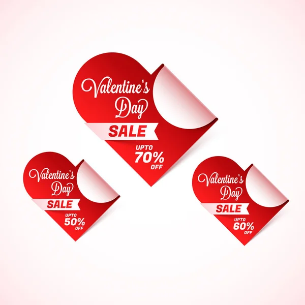 Happy Valentine Day Sticker Tag — Stockvector