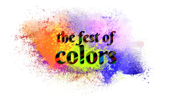 Texto Elegante Fest Colors Sobre Fondo Salpicadura Color Para Concepto — Archivo Imágenes Vectoriales
