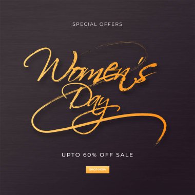 Reklam afiş tasarımı ile % 60 indirim teklif kadınlar günü Satılık.