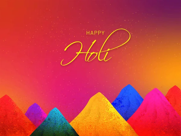 Glanzende Sjabloon Poster Ontwerp Voor Holi Festival Viering — Stockvector