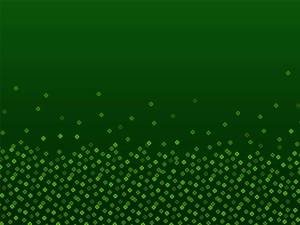 绿色背景装饰与小洗发水叶圣帕特里克节庆祝概念 — 图库矢量图片