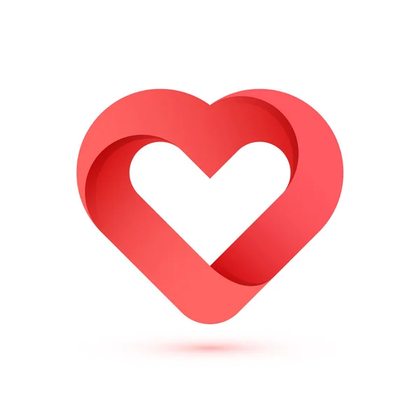 Δημιουργική Καρδιά Σχήμα Εικονογράφηση Άσπρο Φόντο Ημέρα Του Αγίου Βαλεντίνου — Διανυσματικό Αρχείο