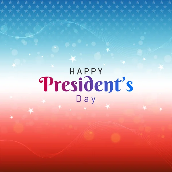 Happy President Dag Sjabloon Poster Ontwerp Kleur Van Amerikaanse Vlag — Stockvector