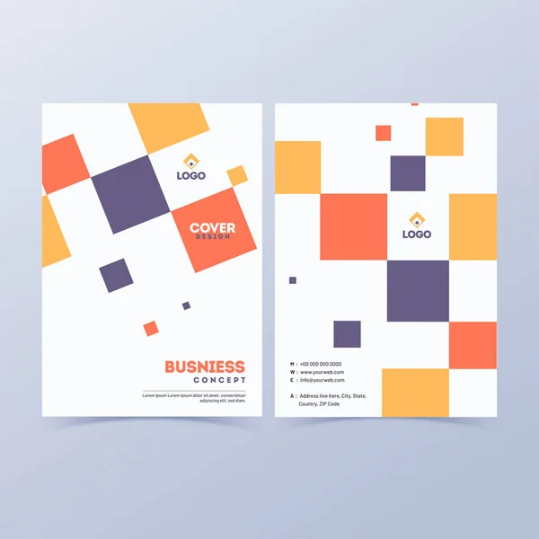 Portada Diseño Plantilla Con Elementos Abstractos Para Sector Empresarial Corporativo — Vector de stock