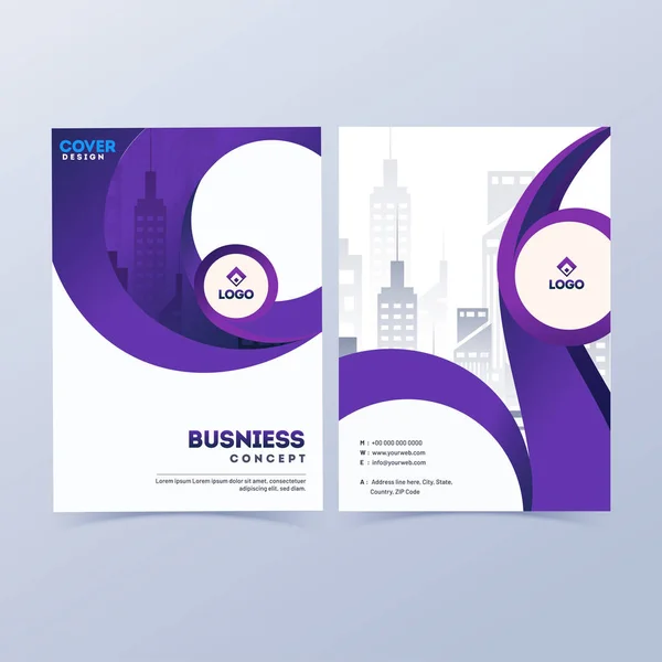 Professionelles Business Template Oder Cover Design Mit Platz Für Ihr — Stockvektor