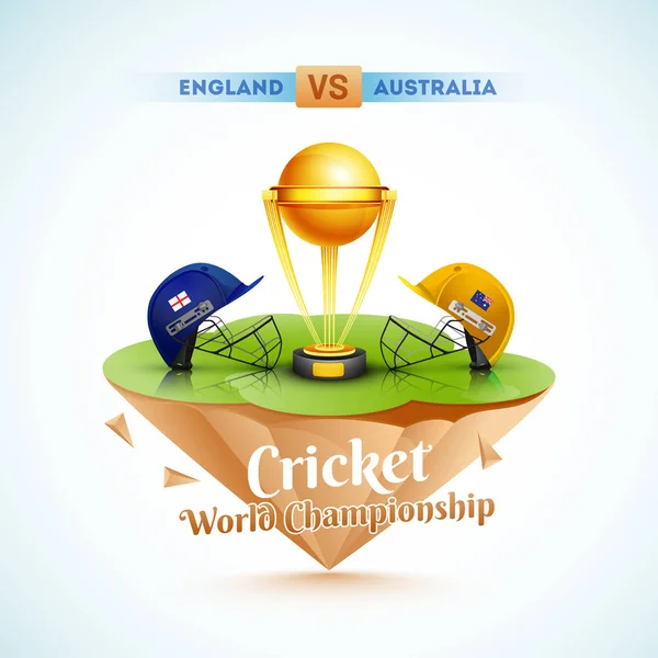 Крикет Чемпіонату Світу Шаблон Або Плакат Дизайн Векторна Ілюстрація Чемпіон — стоковий вектор